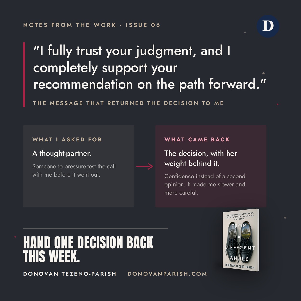 The Sentence That Changed How I Work